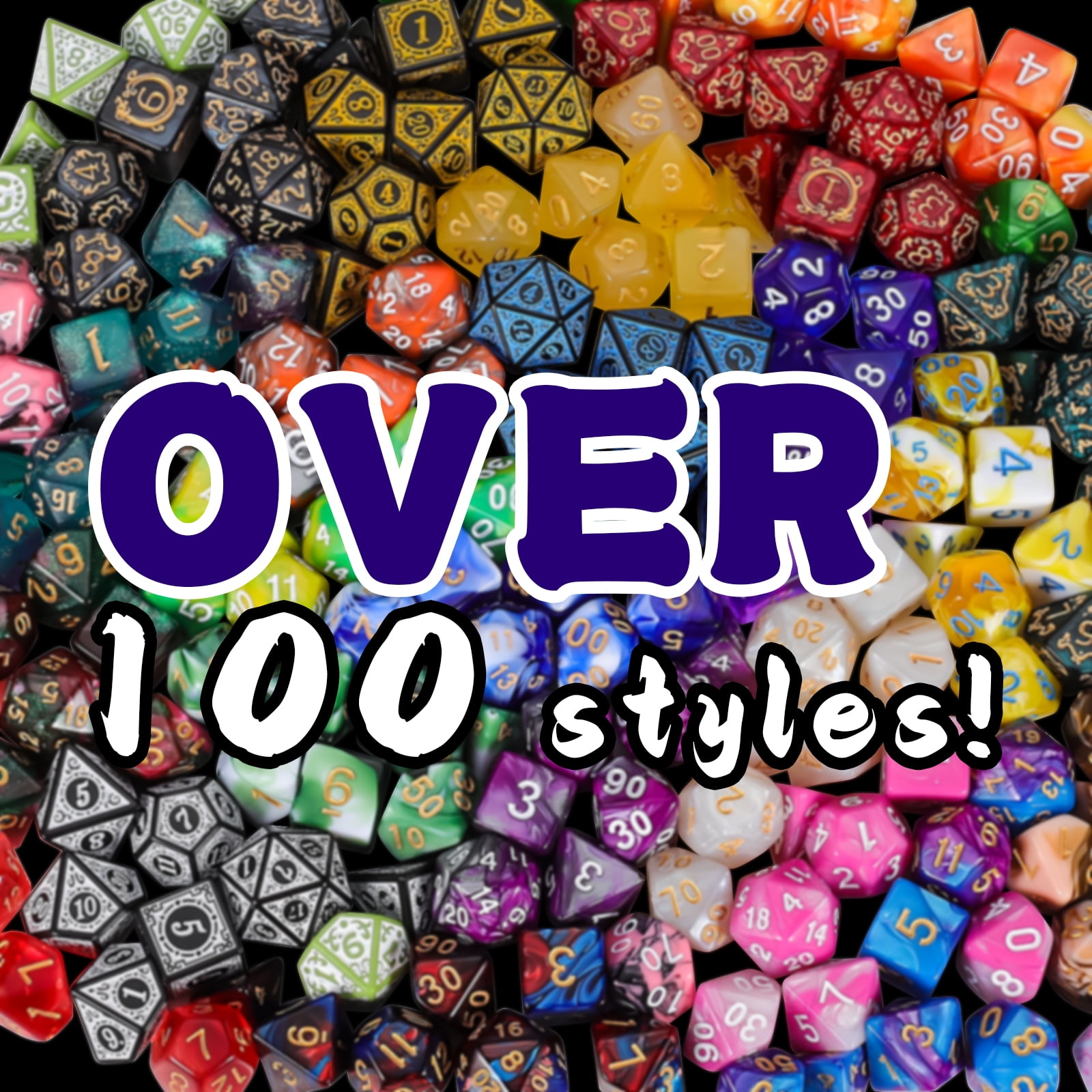 CiaraQ Polyhedral Dice - 48PCS Mystery Dice Set, Various Styles, Random DND Dice Patterns & Dice Bag, 6 Mystery Bags, D&D Gifts for Dungeons and Dragons, RPG, MTG,Role Playing Table Game