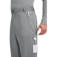 thumbnail image 2 of Cherokee Men's Cargo Scrub Pants Modern Fit Fly Front Tapered Leg Bottom with 7 Pockets, Soft 2-Way Stretch Fabric - WW140T, Grey, 2 of 7
