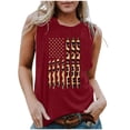 thumbnail image 2 of Alkepwun 4th of July Tank Tops for Women Funny American Flag Shirts Independence Day Crewneck Sleevless Shirts Patriotic Tee Tops Outfits, 2 of 4