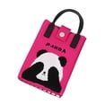 thumbnail image 2 of Bolsa de punto para teléfono para mujeres y niñas, adorable bolso de punto con estampado de panda para teléfono celular Rosa roja, 2 of 7