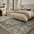 thumbnail image 6 of SIXHOME 5'x7' Area Rug Washable Retro Living Room Bedroom Carpet Soft Floral Distressed Indoor Rug Brown, 6 of 7