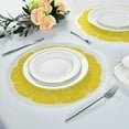 thumbnail image 6 of Coolnut Yellow Slice Lemon Round Placemats Durable Non-Slip Table Mat Heat and Stain Resistant Placemat for Kitchen Table Outdoor BBQ Activities(4PCS) Home Decor Gifts, 6 of 7