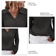thumbnail image 3 of Suéter De Punto Para MujerPoliéster De Suéter De Solapa Para Mujer De Color Sólido Para Otoño Invierno ANGGREK Otros, 3 of 5