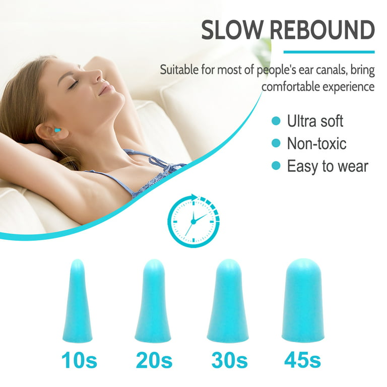  Softvox Sleeping Ear Plugs[3 Pairs], 100x Reusable