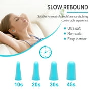 LYSIAN Ultra Soft PU Foam Earplugs for Sleeping, Snoring and Travel, 38dB Noise Reduction, 60 Pairs, Lake Blue