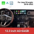 thumbnail image 2 of Aotsr 12.3 inch Multimedia Android Car Stereo Radio For Jeep Wrangler 2018-2022 GPS Navigation Carplay WIFI Auto Headunit, 2 of 12