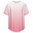thumbnail image 4 of Lzobxe Women's Tops, Tees & Blouses Printed Round Neck Curved Hem Short Sleeved,Sizes S-3XL, 4 of 7
