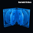 thumbnail image 4 of Caja de almacenamiento de CD (10 unidades, plástico, doble cara, azul), 4 of 7