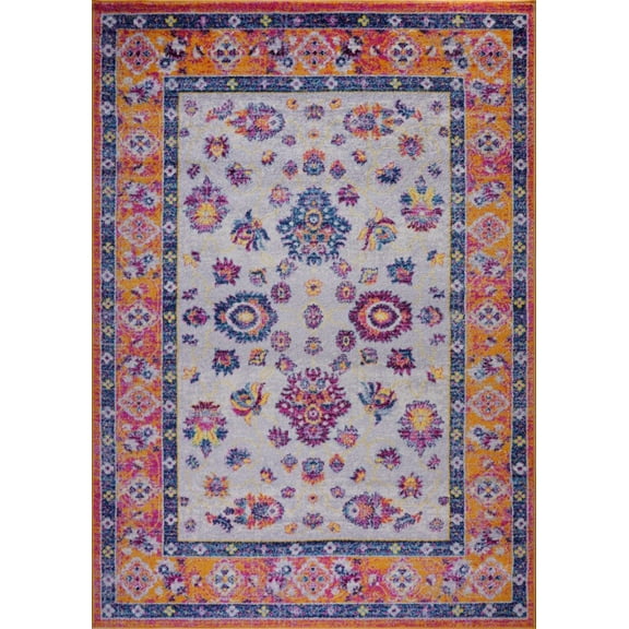 Ladole Rugs Topaz Traditional Design Innovative Comfortable European Big Runner Rug Carpet in Orange Pink, 3x10 (2'7" x 9'10", 80cm x 300cm)