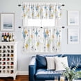 thumbnail image 2 of Blue Yellow Diamond Kitchen Curtains Sets for Windows 36 Inch Length, Modern Geometric Middle Century Rod Pocket Window Treatments Tier Curtains and Valances Set for Bedroom/Bathroom, 2 of 8