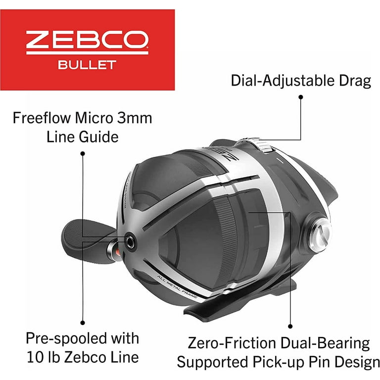 Zebco Bullet Spincast Reel & Rod Combo, 6'6