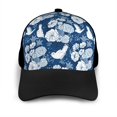 thumbnail image 3 of Naloa Rose Flowers Adult adjustable Print Baseball Hat, Patchwork curved brim baseball capfor Men and Women, One Size, 3 of 5