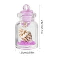 thumbnail image 3 of kkbbma under $5 Mini Glass Jar Small Glow in the Dark Seashell Drift Bottle Conch Glass Bottle Clear Round Bottle Decoration with Glow in the Dark Seashell for Home Decor DIY Crafts, 3 of 6