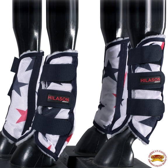 Medium Hilason Horse Fly Boots Uv Protection Fleece Lined 4 Pack