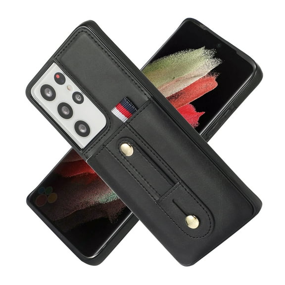 for Samsung Galaxy S21 Ultra Case, Lightweight Premium PU Leather Galaxy S21 Ultra Wallet Case with Card Holders Protective Case for Samsung Galaxy S21 Ultra Adjustable Stand,Black