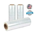 thumbnail image 6 of 4 Rolls of Blown Hand Stretch Film 18" x 2000'. Clear Hand Stretch Wrap, 60 Gauge. Tear Resistant Residue Free Film for Moving, Shipping, Wrapping. Industrial Grade Pallet Shrink Wrap Film., 6 of 8