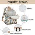 thumbnail image 4 of Fantasy Owl Print Backpack - Waterproof School Bag with Owl & Fairytale Stars, Adjustable Looped Straps, Breathable Back Panel for Comfort, 4 of 5