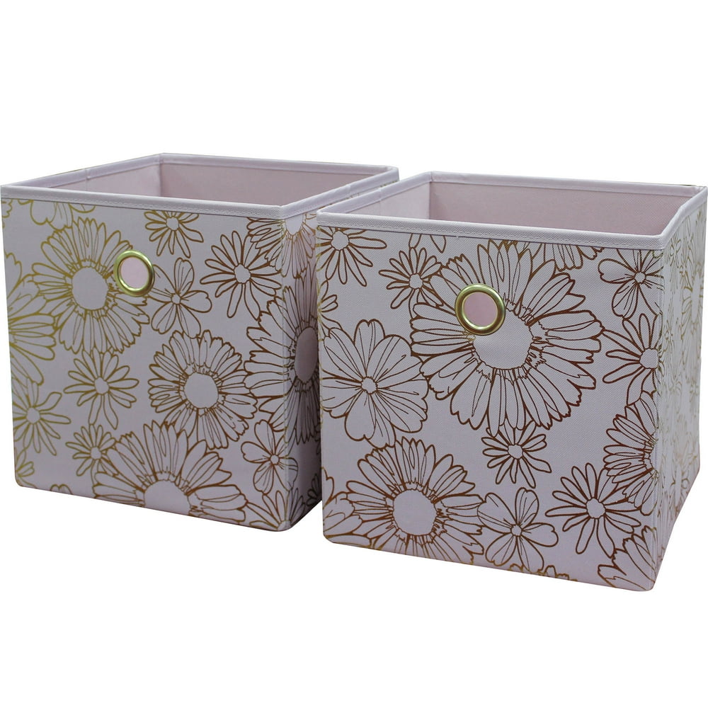 Mainstays Collapsible Fabric Cube Storage Bins (10.5" x 10