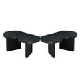 thumbnail image 5 of FFZ Modern Butterfly MDF Coffee Table with Butterfly Shaped Appearance, 31.49 x 31.49 x 13.77 inch, Black, 5 of 14