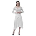 thumbnail image 2 of Moomaya Jupe Midi Ourlet Mouchoir Femme Taille Haute Décontractée Été, 2 of 6