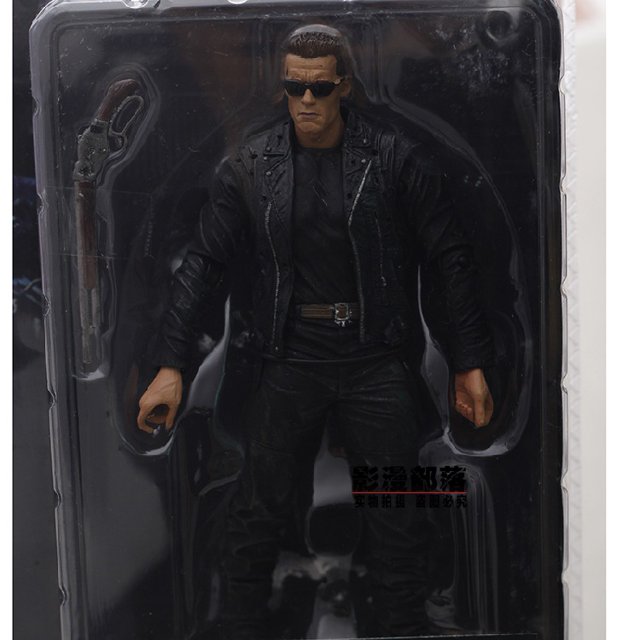 NECA Terminator 2 T800 Schwarzenegger de 7 pulgadas, versión de esqueleto de Metal, figura de acción, modelo de mano