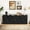 Black-6 doors, variant on Wirrytor Mid Century Modern Sideboard Buffet Cabinet with Fluted Doors, Small Farmhouse Credenza with Adjustable Shelves Modular Storage Cabinets for Dining Room, Living Room,oak