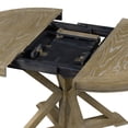 thumbnail image 6 of Retro Extendable Dining Table with A 12" Leaf, Round 4-Person Table with X-Shaped Base Legs For Dining Room and Living Room, Natural Wood Wash, 6 of 9