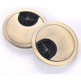 thumbnail image 4 of 2 piezas de cable noble Pass 60 mm - Tapa de orificio de cable para escritorios, escritorios y encimeras - Material: Aleación de zinc (bronce), 4 of 5