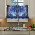 thumbnail image 2 of Yayeee Kitchen Curtains Tier Pair Light Filtering 27"x24" Rod Pocket Short Cafe Window Panel, Crystal Ball, 2 of 7