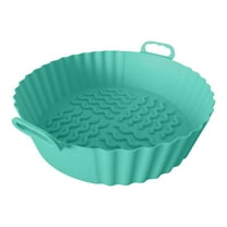 Lilixerw Air Fryer,Reusable Non-Stick Air Fryer Basket Bowl Fryer Baking Pan,Sky Blue