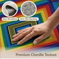 thumbnail image 6 of ODIKA 6'x9' Washable Area Rug Rainbow Striped Door Diamond Emblem Pride Flag Themed Entrance for Family Room, Living Room, Master Bedroom, Non-Slip, Easy Care, 6 of 7