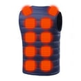 thumbnail image 6 of TFEOQRY Men and Women Winter Heating Vest Zipper Four Control of 25 Areas Heating Cotton Jacket with Usb Charging Version Blue, 6 of 9
