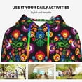 thumbnail image 4 of Honeii Traditional Floral Polish Pattern Womens Oversized Hoodies Long Sleeve Sweatshirts Pullover Fall Outfits with Pocket-, 4 of 7