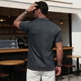 thumbnail image 4 of KLHDSF Men's Polo Shirts Short Sleeve Casual Summer Cotton Shirts for Men Performance Collared Golf Shirts with Pocket Dark Gray M, 4 of 4