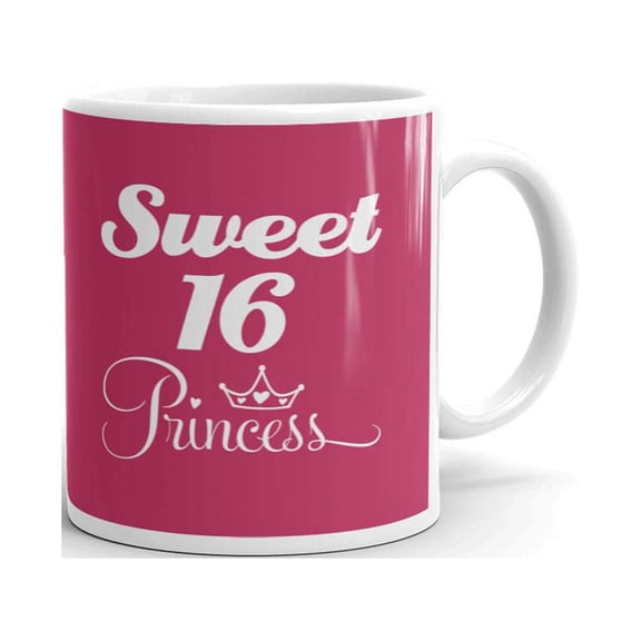 Sweet 16 Princess Birthday Gifts Coffee Tea Ceramic Mug Office Work Cup Gift 11 oz
