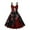 Wine, variant on Wancir Women 50s Vintage Polka Dot Halter Cocktail Swing Dress Buttons Floral 1950s Rockabilly Audrey Hepburn Prom Tea Party Dress