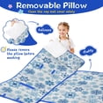thumbnail image 3 of Blue Christmas Snowflake Pattern Toddler Nap Mats for Kids Preschool,59"x22" Sleeping Mat Bag or Kids,Toddler Sleeping Bag,Toddler Nap Mat or Daycare, 3 of 6