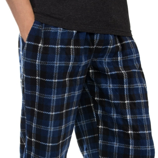 Dg Hill 3 Pairs Mens Pj Pajama Pants Bottoms Fleece Lounge Sleepwear Plaid Pjs With Pockets Pants Red Blue Green Multicolor Xl 36 38 Waist Ot