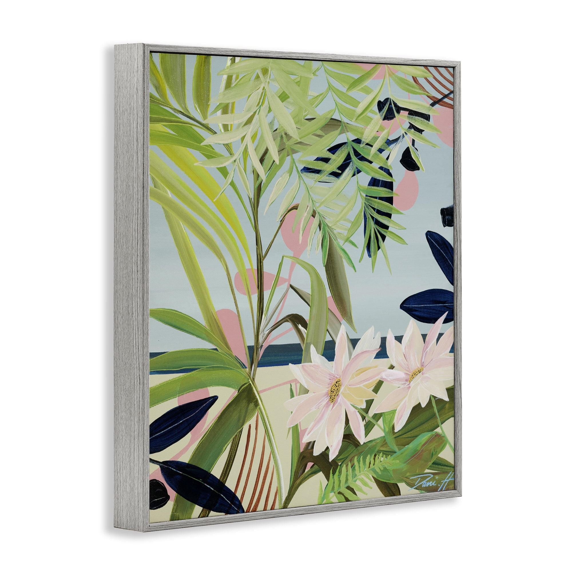 Stupell Industries Discovery of Lush Plants Gray Framed Giclee Art, design by Dani Heyward