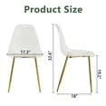 thumbnail image 3 of JUFU Clear Dining Chairs Set of 8, Clear Acrylic Dining Chairs with Gold Metal Legs, Modern Kitchen Seating, 3 of 11