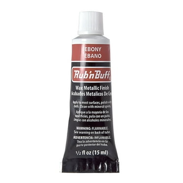 AMACO Rub n Buff Wax Metallic Finish - Rub n Buff Ebony 15ml Tube - Versatile Gilding Wax for Finishing Furniture Antiquing and Restoration - Rub and Buff Colors Single Tube