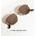 thumbnail image 4 of Polarized Sunglasses for Women and Men, Retro Hexagon Style Glasses with UV Protection Trendy Metal Frame, 4 of 7