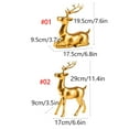 thumbnail image 3 of Golden Reindeer Figurine Resins Sculpture for Home Tabletop and Shelf Display, 3 of 11