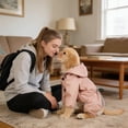 thumbnail image 3 of Dog Raincoat, Waterproof Dog Rain Jacket with Hood, Rain Coat with Leash Hole, Reflective Strap for Small Medium Dogs, Outdoor Adventures/Walking Lightweight Puppy(S,Sky Blue), 3 of 4