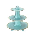 thumbnail image 5 of BalsaCircle 3 Tiers Blue Gold Trim 13" Cake Cupcake Stand Birthday Party Wedding Centerpieces Decorations, 5 of 8