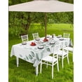 thumbnail image 4 of Fsddascl Sage Green Botanical Outdoor Tablecloth - 60x120 Inch Rectangle Dining Table Cover, Pastoral Leaf Watercolor Waterproof Outdoor Table Cloth with Umbrella Hole & Zipper for Picnic/Patio, 4 of 7