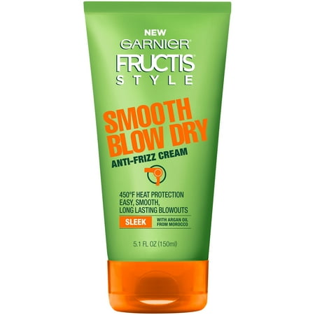 Garnier Fructis Style Smooth Blow Dry Anti-Frizz Cream, 5.1 Fl (Best Anti Frizz Hair Products)