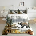 thumbnail image 2 of Erosebridal Cartoon Bear Comforter Sets King Size,Woodland Animal Comforters & Duvets,Cmountain Tree Bedding King Comforter Set,Microfiber Bedroom Decor Reversible，3-Piece, 2 of 8