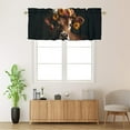 thumbnail image 2 of Brown Cow Kitchen Valance Curtain Rod Pocket Cute Funny Cow Farmhouse Wildlife Flowers Window Treatment Valance Curtains for Bathroom 54 by 18 in, 1 Panel, 2 of 6