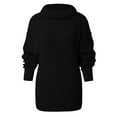 thumbnail image 5 of Aloohaidyvio Sweaters for Women,Womens Solid Color Knit Pile Collar Plus Size Loose Turtleneck Sweater, 5 of 5